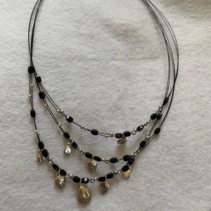 Black and silver necklace